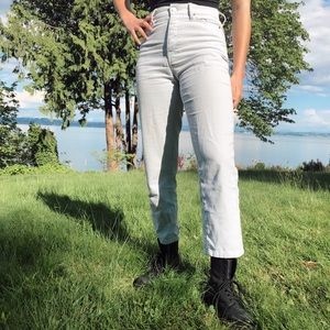 BDG slim straight jean - striped denim